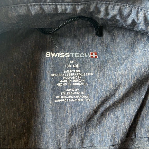 Swiss Tech Mens Charcoal L/S Button Shirt M 38-40 Style# SM48Y120 - Picture 4 of 13